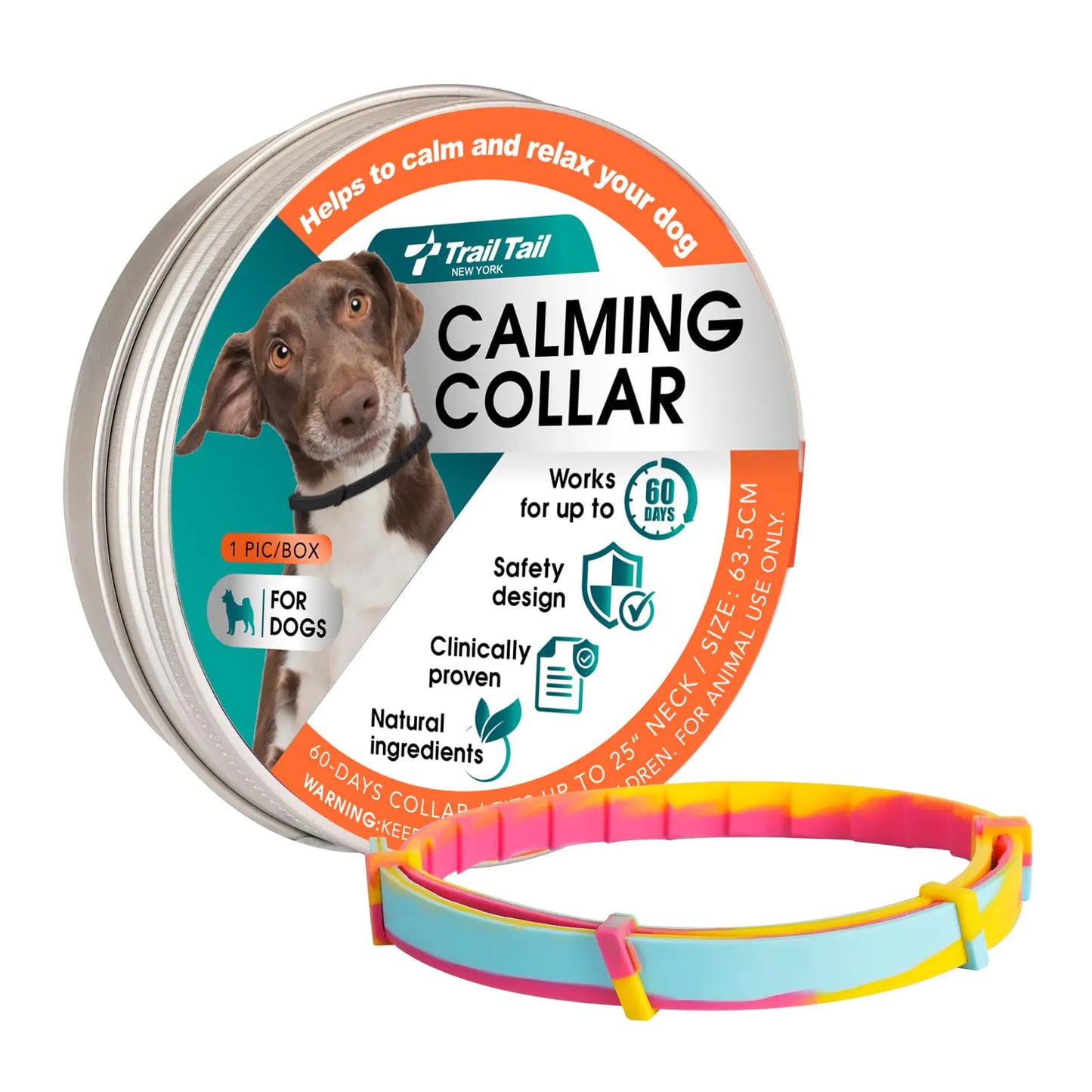 GoldenPaw™ CalmSense — Natural Calming Collar for Dogs (60-Day Relief)