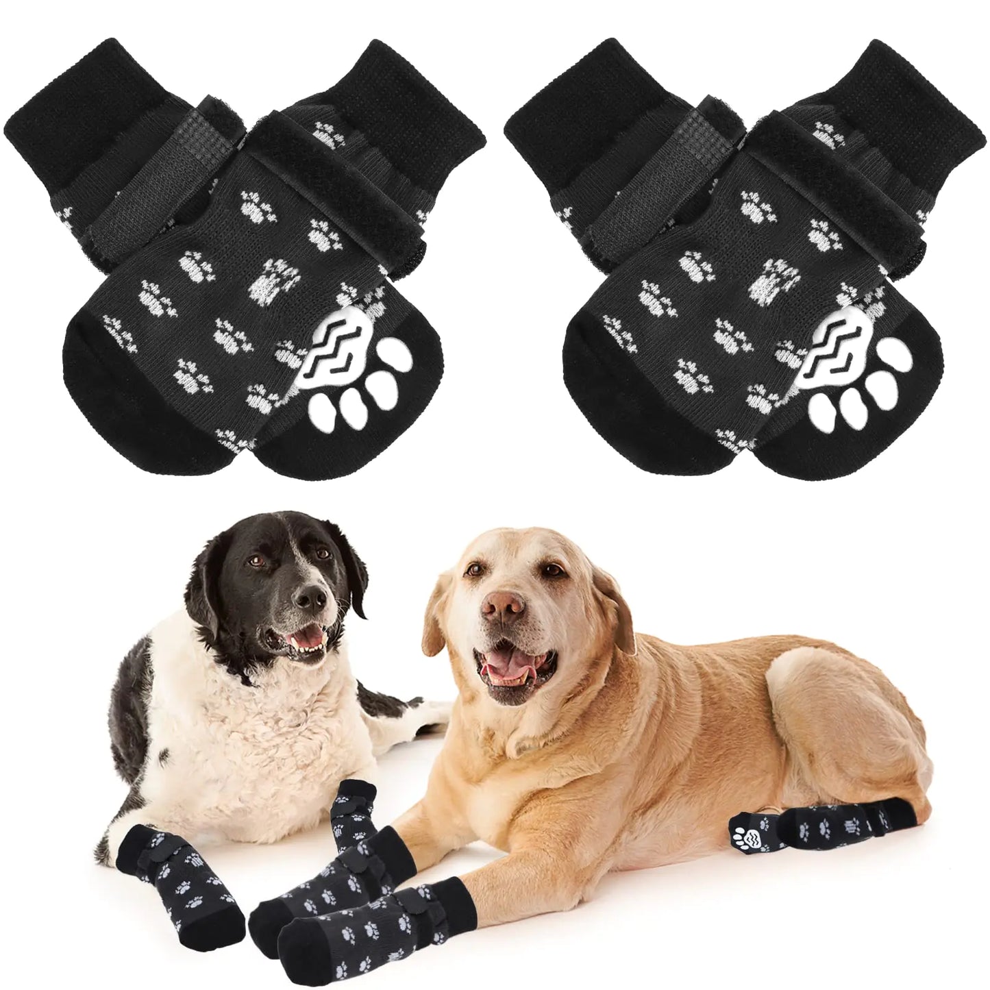 GoldenPaw™ SureStep — Non-Slip Paw Socks (4-Pack)