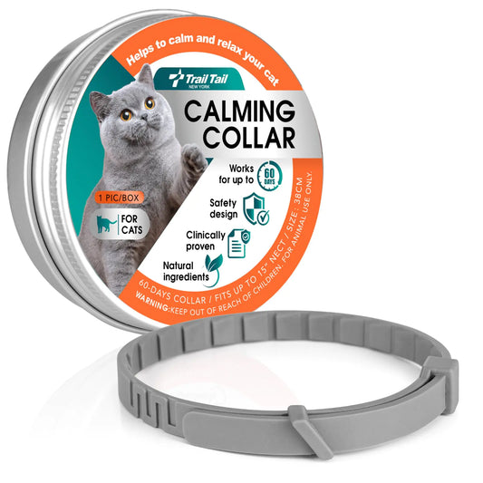 GoldenPaw™ CalmSense — Natural Calming Collar for Cats (60-Day Relief)