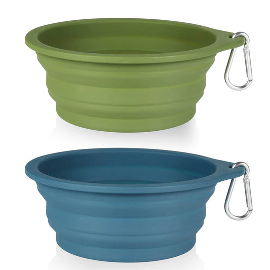 GoldenPaw™ GoBowl — Collapsible Travel Bowl (2-Pack)